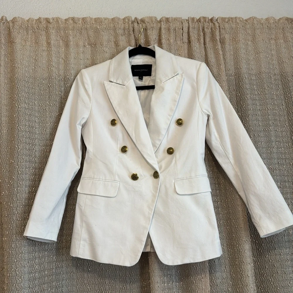 Banana Republic Factory Iconic Blazer White - Picture 3 of 5